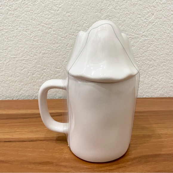 RAE DUNN Artisan Collection Hey Boo Ghost Topper Ceramic Halloween Mug New - Picture 4 of 11